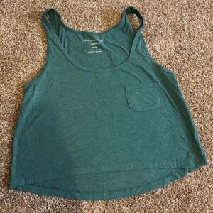 American Eagle Outfitters Women's Green Tank Top